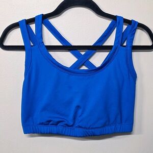 KIAVA Vibrant Blue Cross-Back Sports Bra